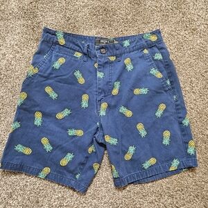 Forever 21 Mens Size 29 Pineapple Shorts Blue